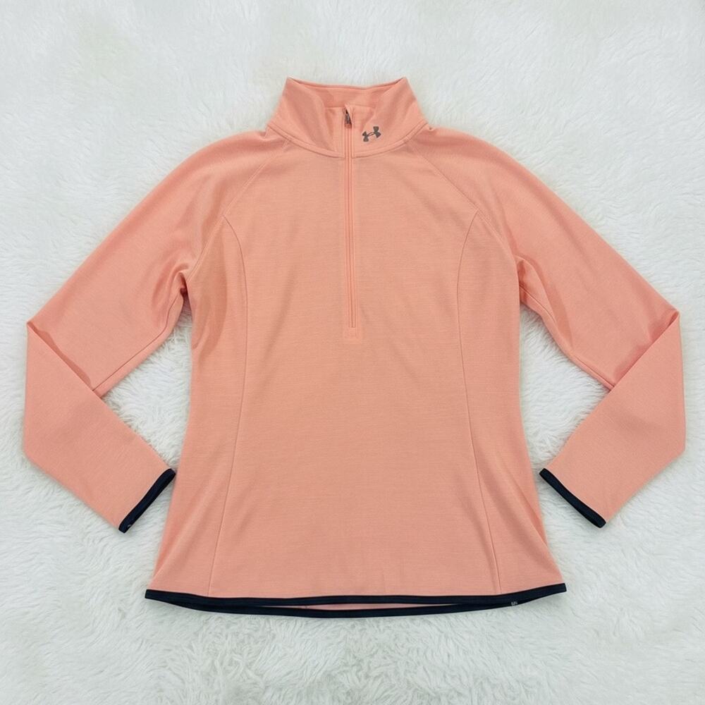 Under Armour Women's HeatGear Coral White Quarter Zip Pullover - Size L
b88